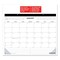 Universal 22 in. x 17 in. 12-Month (Jan-Dec 2026) Desk Pad Calendar - White Sheets/Black Binding/Clear Corners